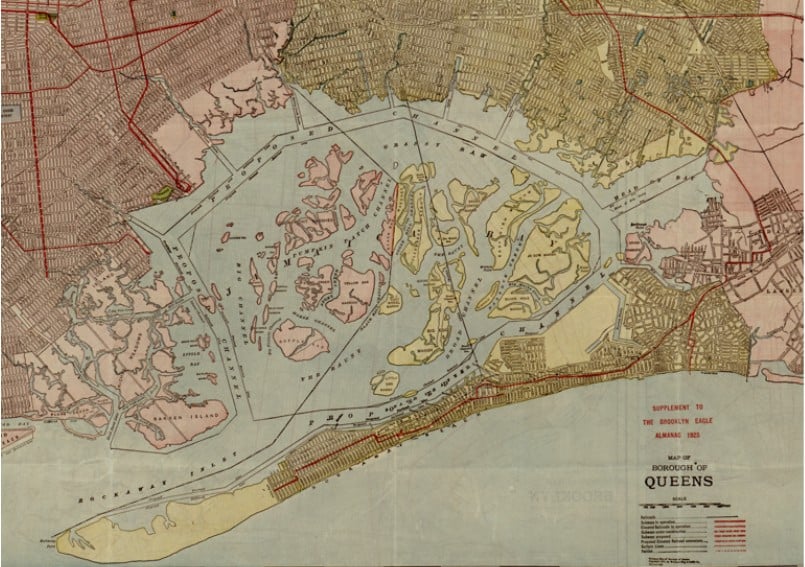 Historical map of Jamaica Bay from 1927